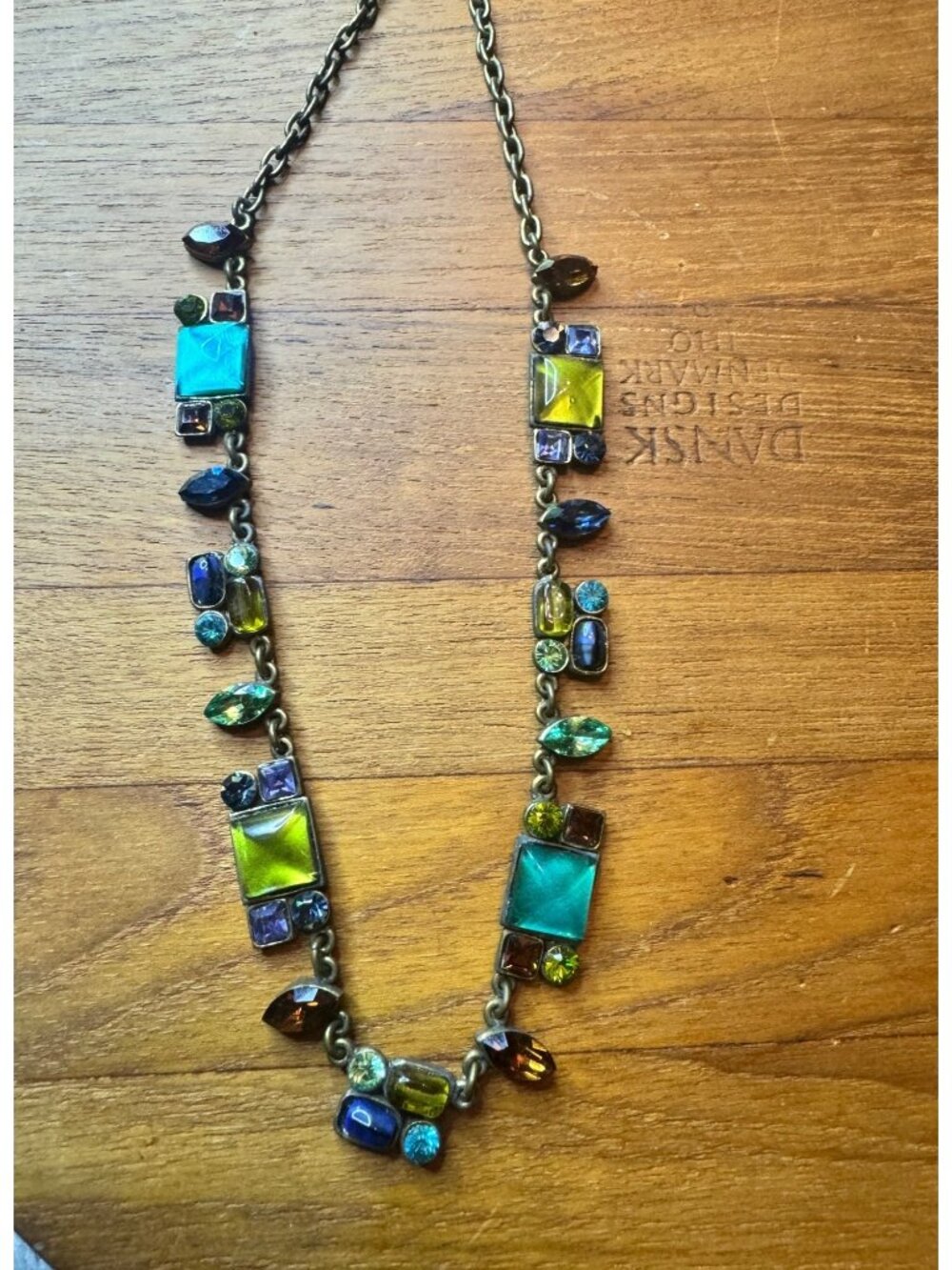 Vintage Poggi Paris Patrick Battaglia Multicolor Crystal Statement Necklace 16” - Picture 4 of 14